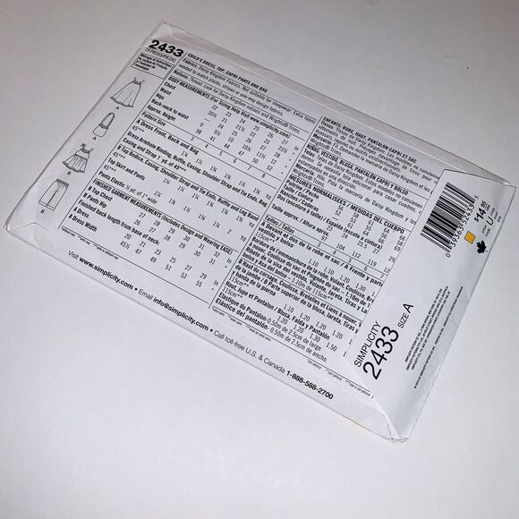 Simplicity Daisy Kingdom Pattern 2433 Girls sz 3-8 Top Pants Dress Bag Uncut - Picture 4 of 12